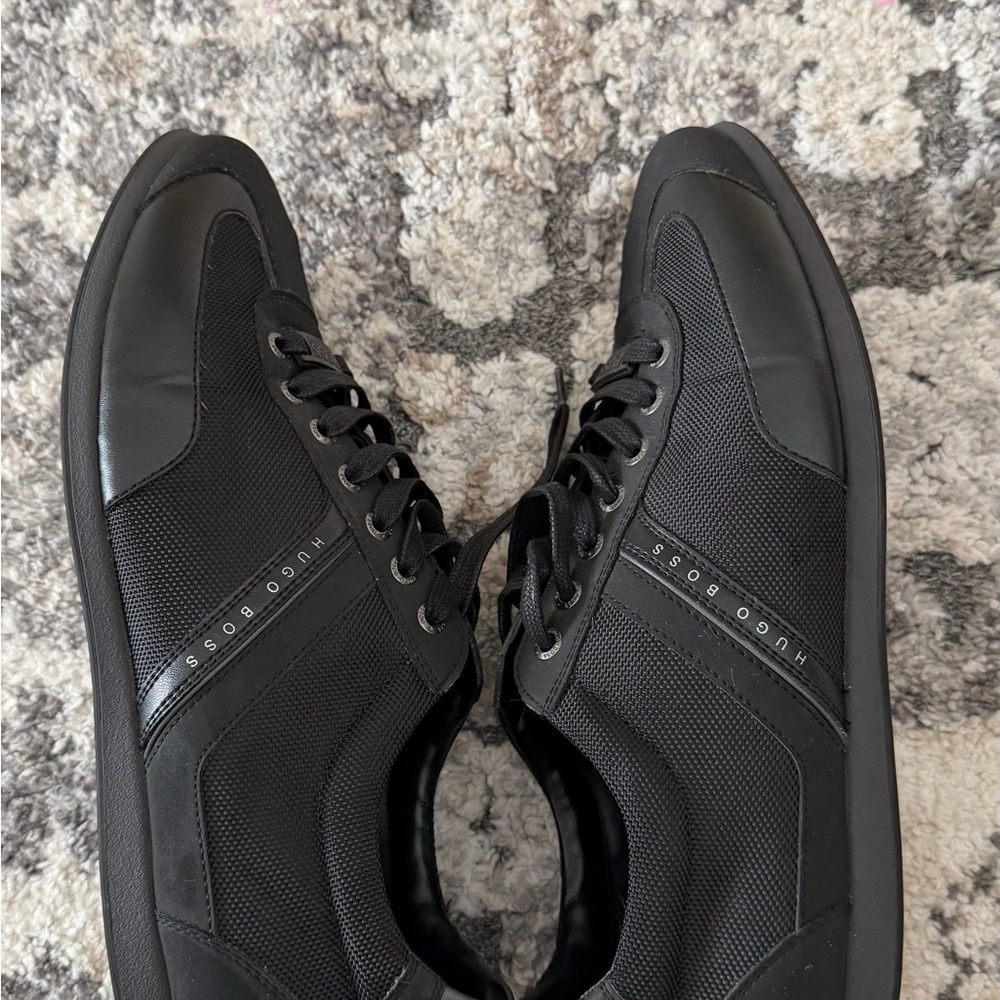 Hugo Boss Men's Black Lace-Up Sneakers